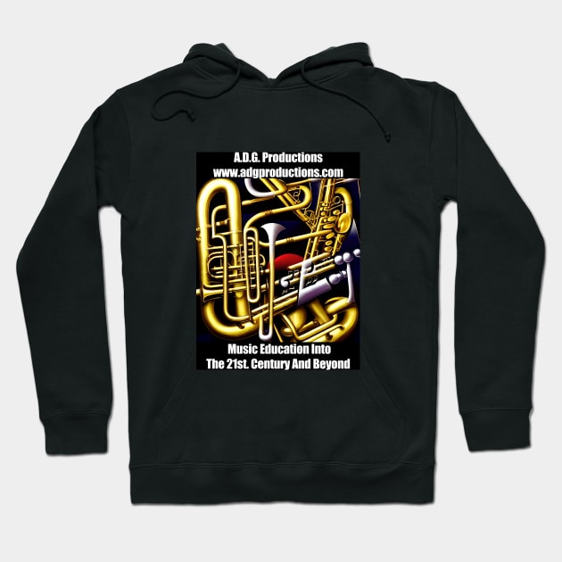 Abstract Image Of Brass Insturments. Hoodie by Musical Art By Andrew